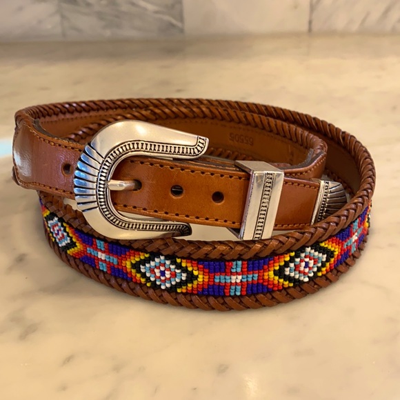 Vintage Western Beaded Belt - Picture 1 of 6